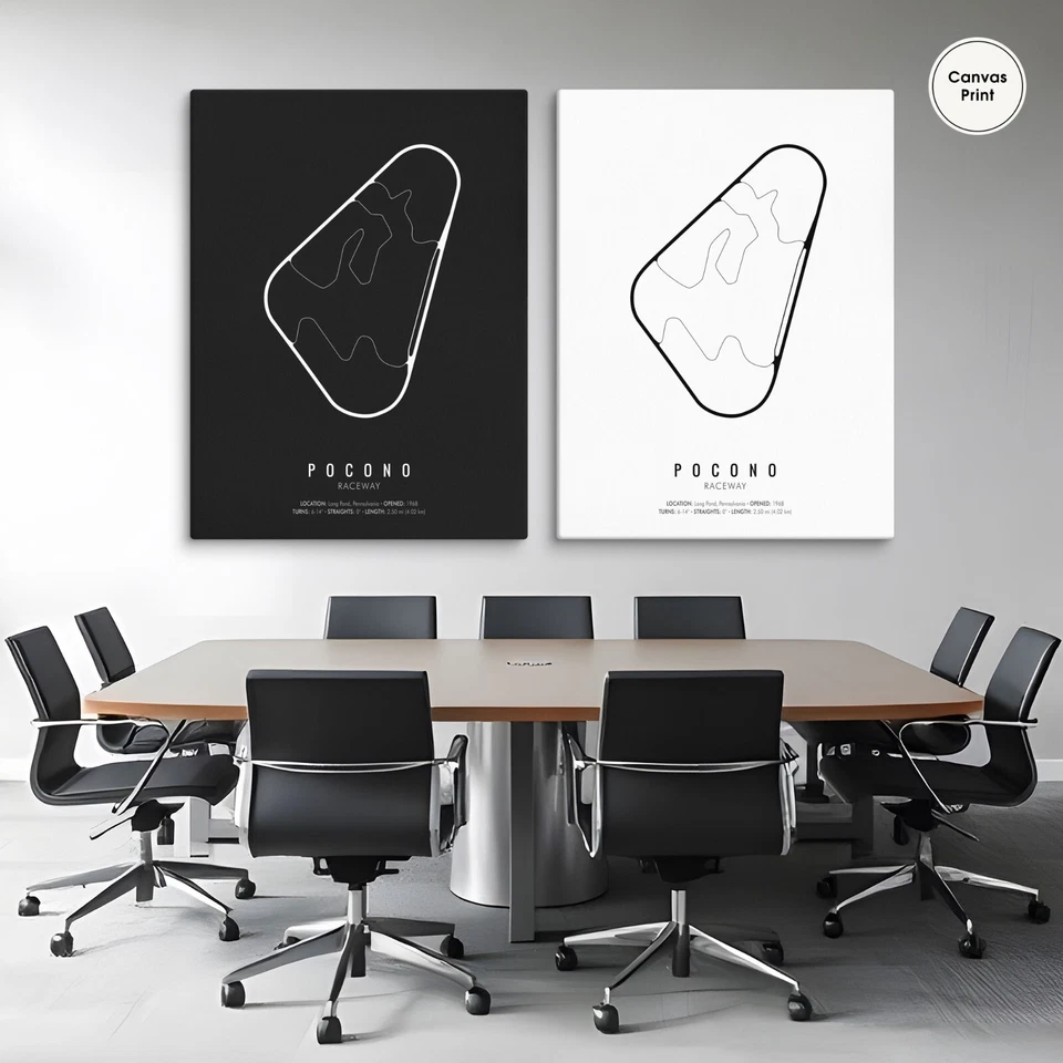 Pocono Raceway, Nascar Racetrack, Nascar Wall Art, Racetrack Wall Art - Image 1 of 1