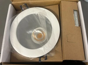 Lotus LED Lights 4" Round Deep Regressed Silver Reflector White Trim LD4R-30K - Picture 1 of 3