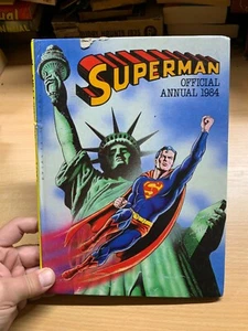 1983 "SUPERMAN OFICIAL ANUAL 1984" LIBRO ILUSTRADO NO RECORTADO TAPA DURA (P3) - Imagen 1 de 16