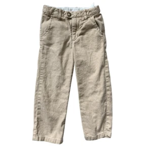 Boys Baby Gap Khaki Oatmeal Pinstripe Dress Pants in Cashew Crunch - Sz 4 yrs - Picture 1 of 2