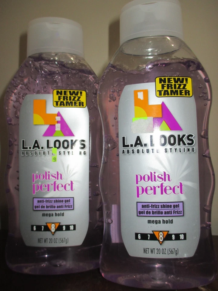 2x LA Looks Polish Perfect Anti Frizz Shine Gel Mega Hold #8 - 20 oz cada uno Foto 1 de 1