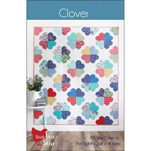 CLOVER ~ FLOWERS HEARTS Quilt Pttern ~ by Cluck Cluck Sew ~ Makes 4 Sizes - Picture 1 of 2