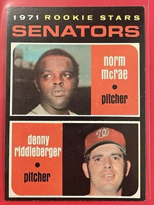 1971 Topps Norm McRae/Denny Riddleberger Rookie Stars RC #93 Vintage Baseball - Image 1 of 2