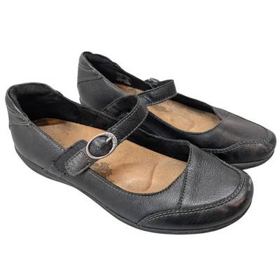 Zapatos Taos para mujer talla 7 poco comunes Mary Jane planos UCM-13858 cuero negro Foto 1 de 4