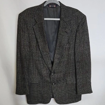 Blazer Austin Reed Of Regent Street Tweed Pata de Gallo, Negro/Blanco, Para Hombre Talla 44 Foto 1 de 4