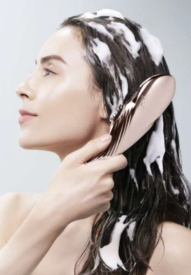 Cepillo de champú ReFa ION CARE PREMIUM Rose GoId Color 58 mm × 196 mm × 51 mm RS-BB00A Foto 1 de 4