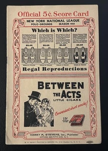 1931 New York Giants Baseball Program vs Cardinals scored w/ Mel Ott & Frisch HR - Picture 1 of 6