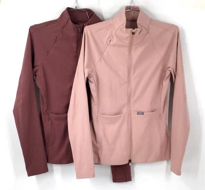 FIGS Lote de 2 Chaqueta Médica de Vellón On-Shift Cremallera Completa para Mujer S Rosa Malva Foto 1 de 4