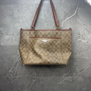 Vintage Y2K Coach Peyton Signature Brown/Tan Large Pocket Tote - Picture 1 of 8
