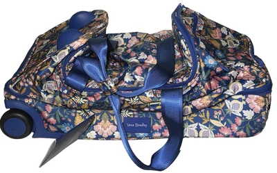 Vera Bradley Recycled Ripstop Foldable Rolling Duffle Bag Enchanted Suitcase New - Image 1 of 4