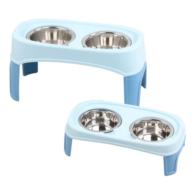 Futterstation Hundebar Fressanpf Futternapf Doppelnapf inkl. Ederstahlnäpfen - Bild 1 von 3