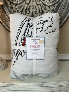 Pottery Barn Kids Snoopy Surf TWIN Quilt NWT OPEN BOX READ - Picture 1 of 16