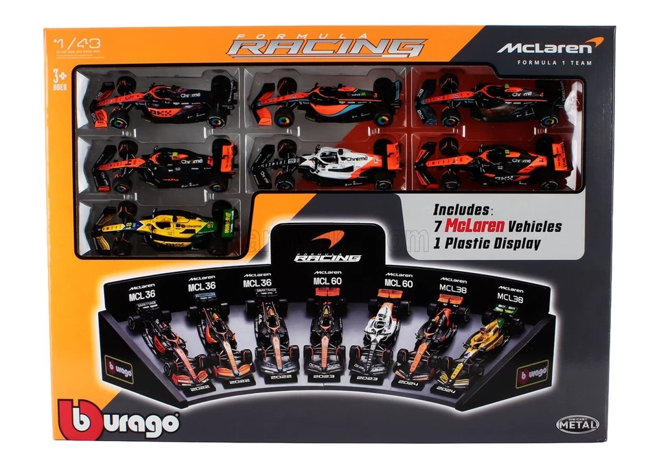 1 43 BURAGO Mclaren Set F1 7X Mcl36 Mcl60 Mcl38 BU38169-PACK7
