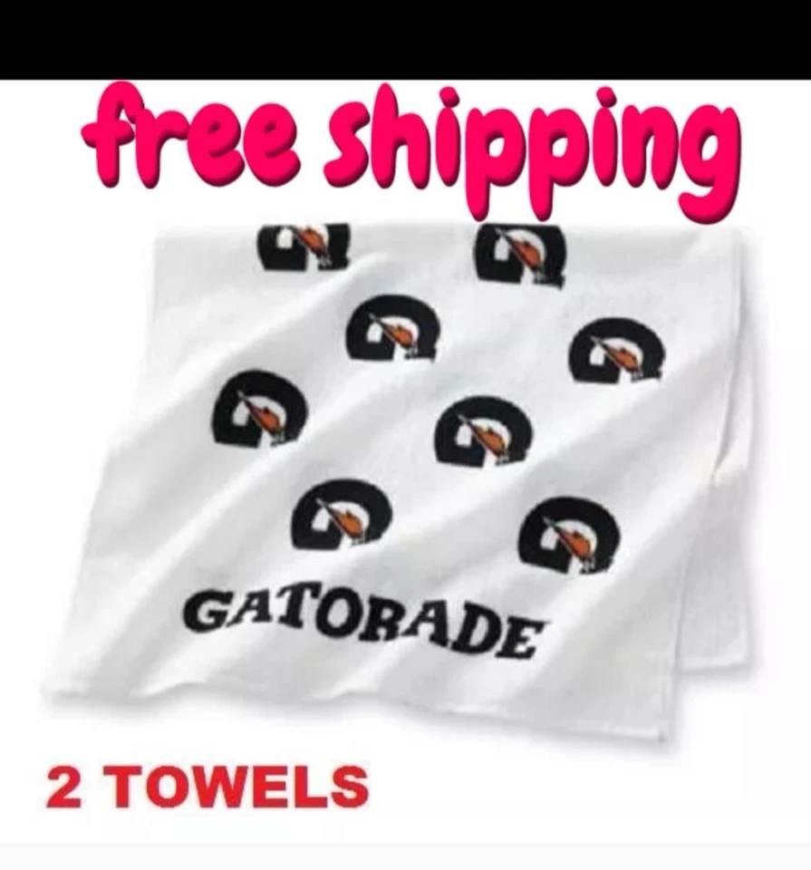 Lote de 2 NUEVAS Toalla Lateral Gatorade G Blanca 22" x 42" Foto 1 de 1