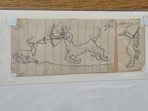 Hannes Bok Original Art Preliminary Sketchbook drawing Centaur with Bow fantasy - Picture 1 of 4