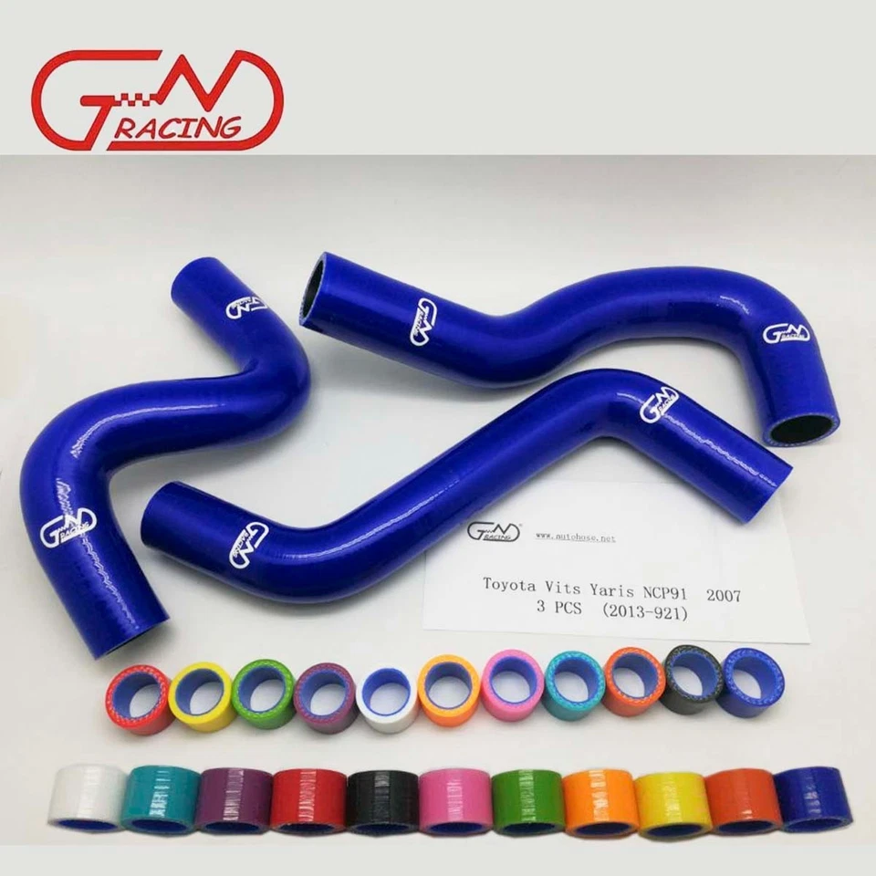 Mangueras de radiador de silicona para Toyota Vits Yaris NCP91 XP90 4ZR-FE 1,6 L 2005-2013 Foto 1 de 4