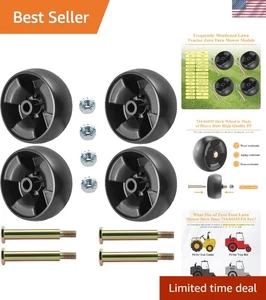 Leichtgängige 5 Zoll Decksräder für Zero Turn Mäher - einfache Installation, 4er Pack - Bild 1 von 9
