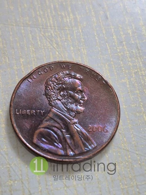 2006 US Lincoln 1 Cent Penny – Eye Error & Close AM Reverse – Beautiful Color - Image 1 of 3