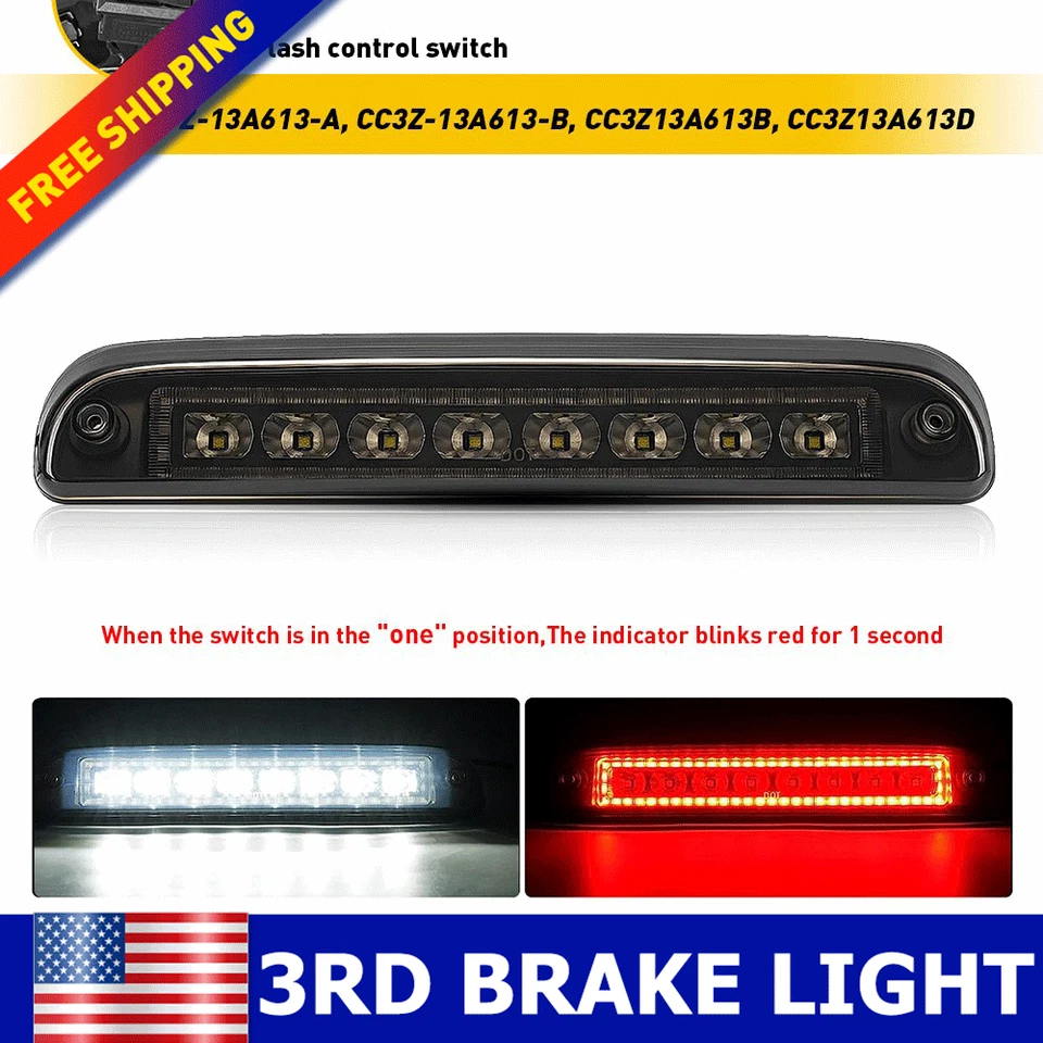 Fits 95-03 MAZDA B2300 Third 3rd Brake Light Cargo Lamp Bar F1 Style Hyper Flash - Image 1 of 4
