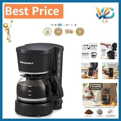 Sleek 5-Cup Automatic Coffee Maker with Water Level Indicator & Pause Function - Image 1 of 4