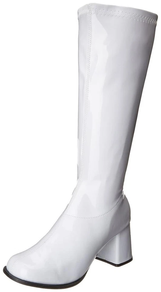 White Gogo Womens Costume Boots | Size 10 | Ellie Shoes - Image 1 of 1
