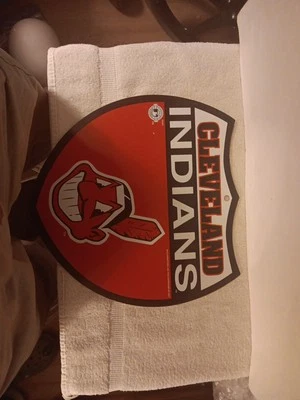 Vintage MLB Cleveland Indians Chief Wahoo Plastic Wall Sign 12”x12” NWOT.  - Image 1 of 4