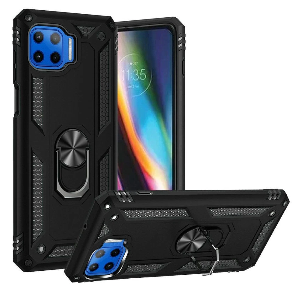 Funda duradera con soporte de anillo GSA para Moto One 5G y Moto G 5G Plus Foto 1 de 1