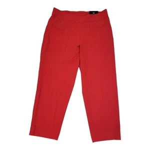 Rafaella Women's Lightweight Elastic Waistband Cropped Pant w/ Pockets (True - Picture 1 of 2