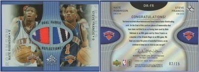 Steve Francis & Nate Robinson 2006-07 Reflections DUAL RELIC PATCH BLUE #d 02/15 - Image 1 of 3