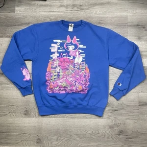 Apari Kaiju Women’s Sweatshirt Size M Blue Japanese Animation - Picture 1 of 13