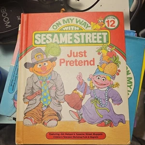 vintage With Sesame Street Vol 12 Just Pretend 1989 Hardcover Book - Picture 1 of 6