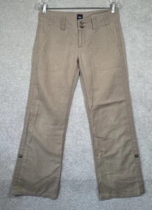 GAP Summer Linen Blend Flared Trousers Beige Women’s Size Label 2 Approx Uk6 - Picture 1 of 8