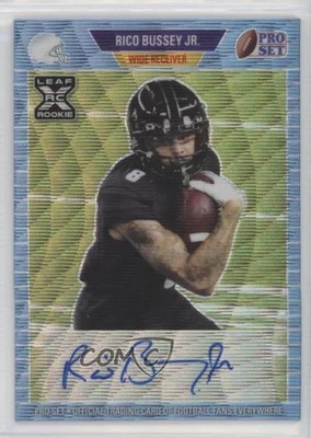 2021 Leaf Pro Set Metal 1989 Platinum Blue Wave /7 Rico Bussey Jr #PA-RBJ Auto - Image 1 of 2