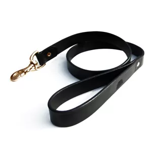 CUERO PERRO PLOMO 1"" ANCHO Y 40"" LARGO EQUIPADO CON LATÓN gatillo EN 6 COLORES - Imagen 1 de 12