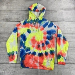 CSG Tie Dye Hoodie Unisex Size Small Fleece Colorful Pullover Kangaroo Pocket - Picture 1 of 8