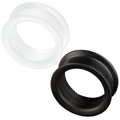4 - 44mm Tube Flesh Tunnel Plug Silikon Ohr Piercing XXL big groß flexibel Z19 - Bild 1 von 4