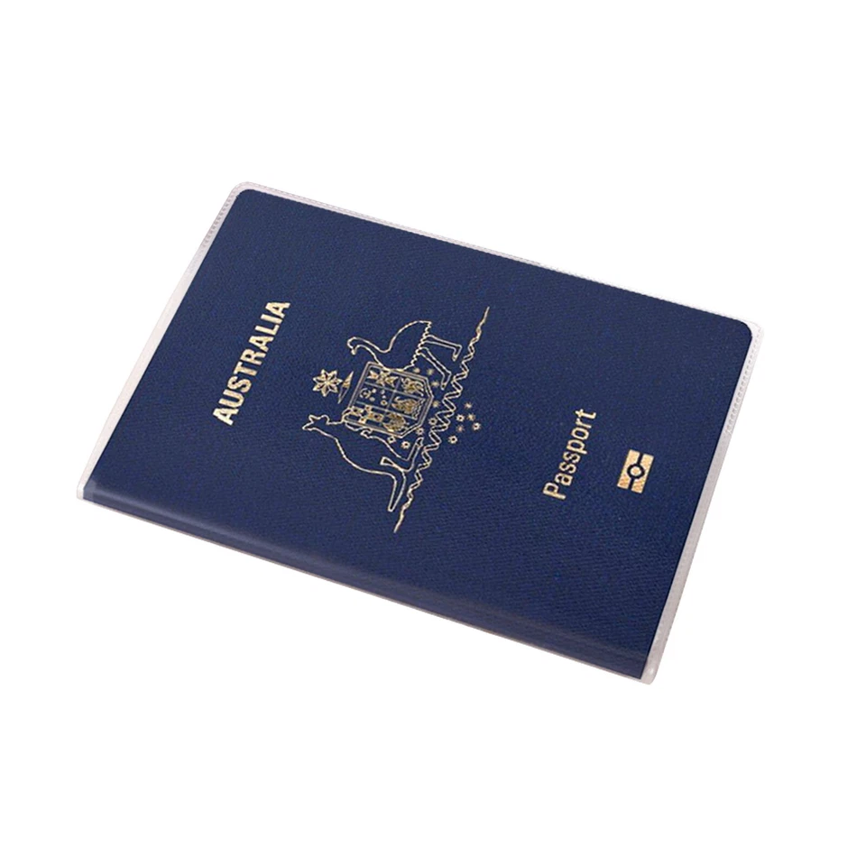 Passport Cover Transparent Protector Travel Clear Holder Organiser Wallet Case