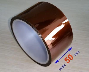High Temperature Heat Resistant Kapton Tape 50mm X 100ft Reprap 3D Printers BGA - Picture 1 of 12