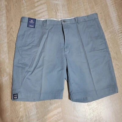 Roundtree Yorke Mens Casual Shorts Classic Fit Flat Front, 42 blue - Image 1 of 4