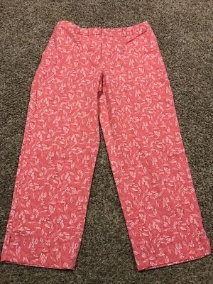 Pantalones Cortos Evan Picone Informales Para Mujer Talla 12 Rosa Blanco Mezcla Algodón A8 Foto 1 de 3