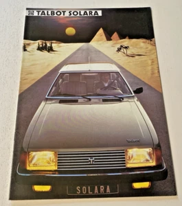 Brochure de Vente  TALBOT Solara - Année Modèle 1984 - Bel Etat. - Picture 1 of 6