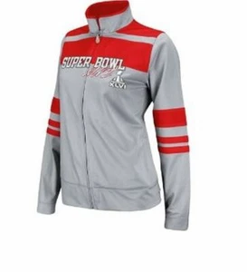 Reebok NFL Football Women's Super Bowl XLVI Track Jacket - Grey & Red - Picture 1 of 1