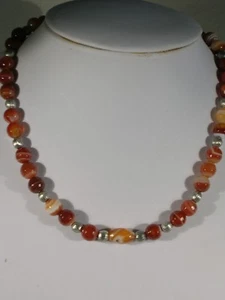 15 Zoll Mädchen Achat Perlen Halskette - Bild 1 von 2