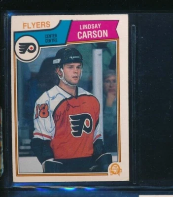 1983-84 O-Pee-Chee #261 Lindsay Carson Flyers Signed Autograph (IF65) SWSW6 - Image 1 of 2