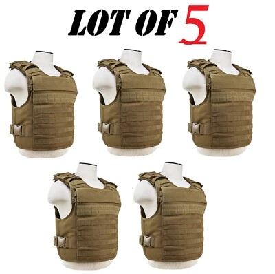 Lote de 5 Chaleco Portador de Placa Balística VISM con Bolsillos Externos 2XL-4XL Ajustable Foto 1 de 4