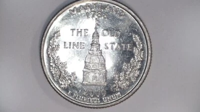 2000 D MARYLAND  STATE QUATER UNCIRCULATED FROM ROLL - Image 1 of 2