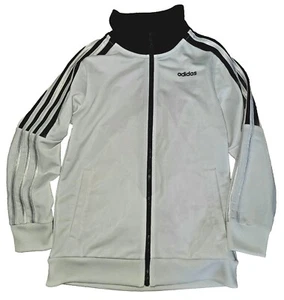 Adidas Youth Athletic Track Jacket Size 7 White Black Excellent!!  - Picture 1 of 4