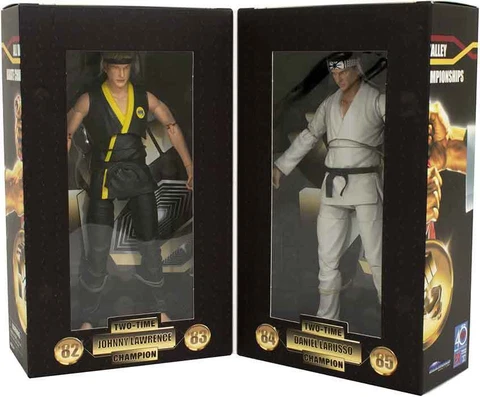 Cobra Kai 7 Inch Action Figure Box Set - Johnny Lawrence and Daniel LaRusso Cover