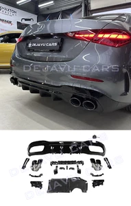 Difusor trasero C43 AMG Look para Mercedes Benz Clase C W206 S206 AMG Line - Imagen 1 de 17