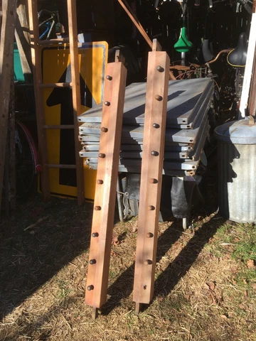 Vintage Antique 1pc Architectural Salvage Wood Rope Bed Rail 4ft Tall Cover